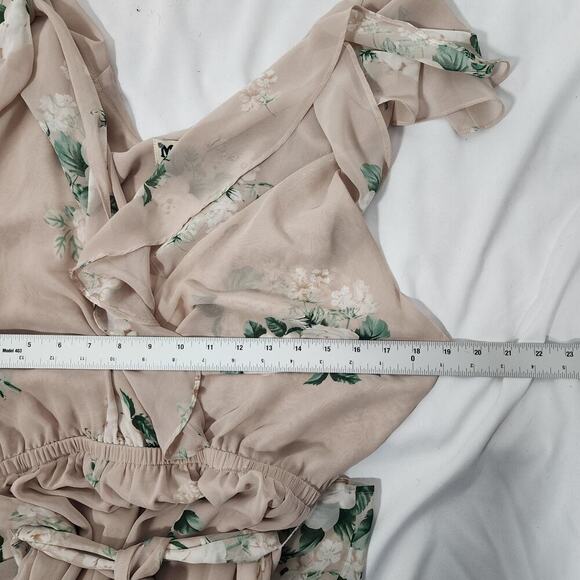 Show Me Your Mumu Wedding Audrey Maxi Dress Boquet Toss Chiffon Size XL NWT - Picture 10 of 12